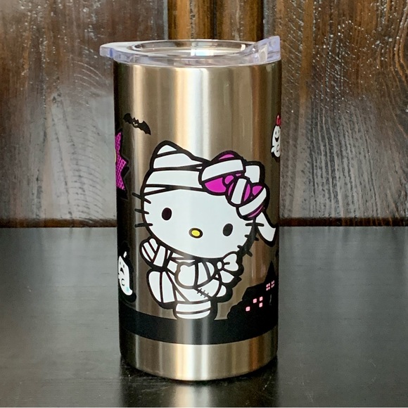 Hello Kitty Mummy with Ghosts Stainless Steel Halloween Tumbler with Handle - Picture 2 of 12